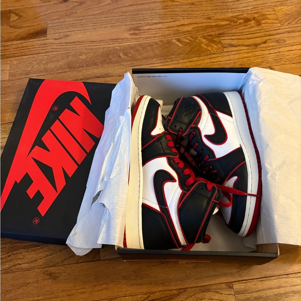 Jordan 1 retro high black/gym red-white